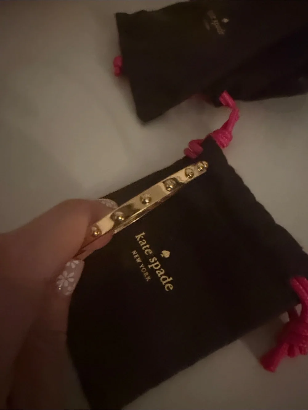 kate spade Gold Studded Key Ring